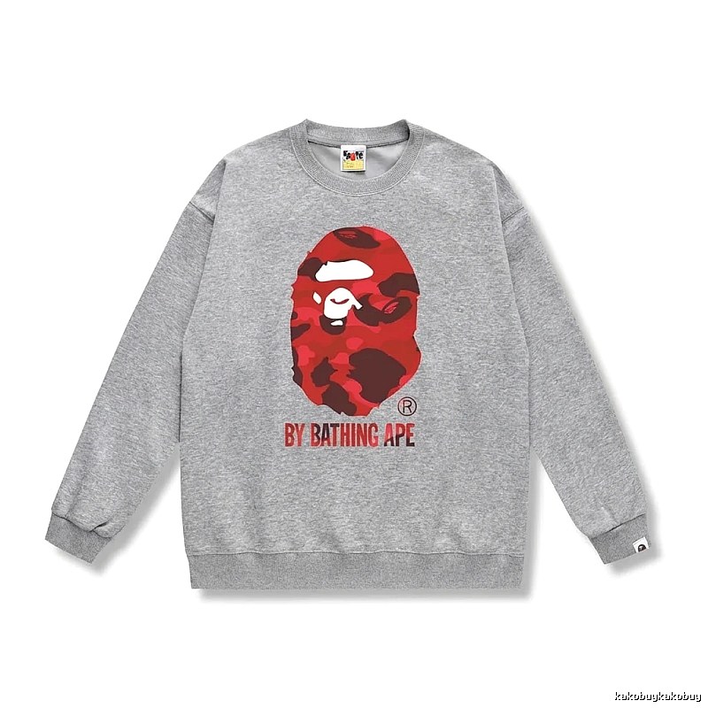 Bape Ape Head Camouflage Style Grey Sweatshirt