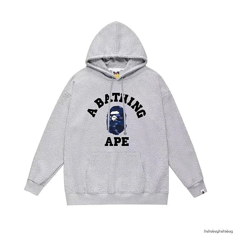 Bape Ape Head Grey Hoodie