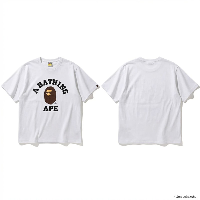 Bape ape head minimalist style white T-shirt