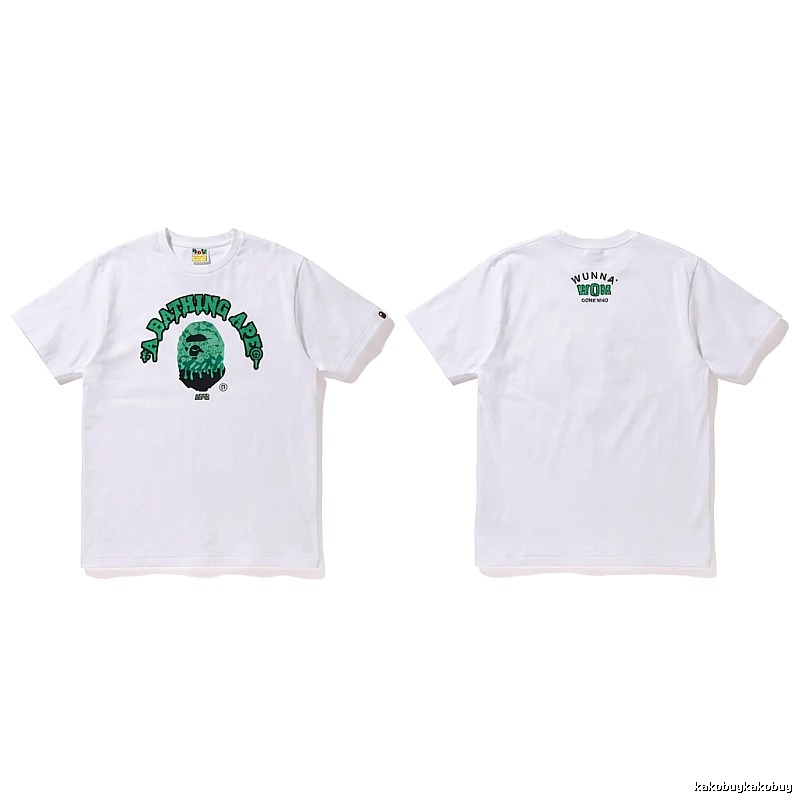 Bape Ape Head Minimalist Style White T-shirt