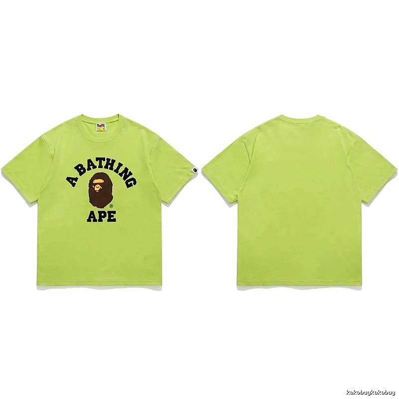 Bape Ape Head Trendy Brand Fluorescent Green T-shirt