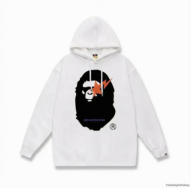 Bape Ape Head Trendy White Sweatshirt