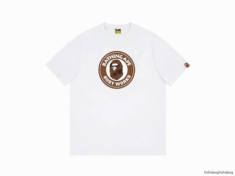 Bape Ape Head white short-sleeved shirt