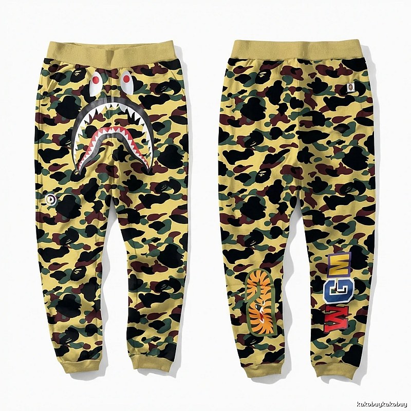 Bape camouflage shark pattern sweatpants