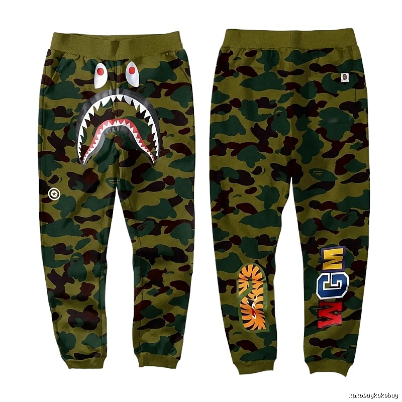 Bape camouflage shark-style sweatpants