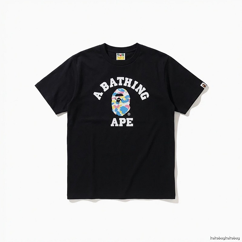Bape camouflage style black T-shirt