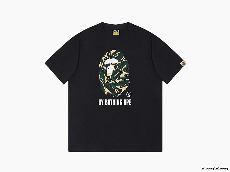 Bape camouflage style black T-shirt