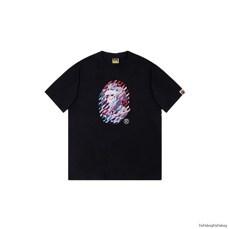 Bape camouflage style black T-shirt