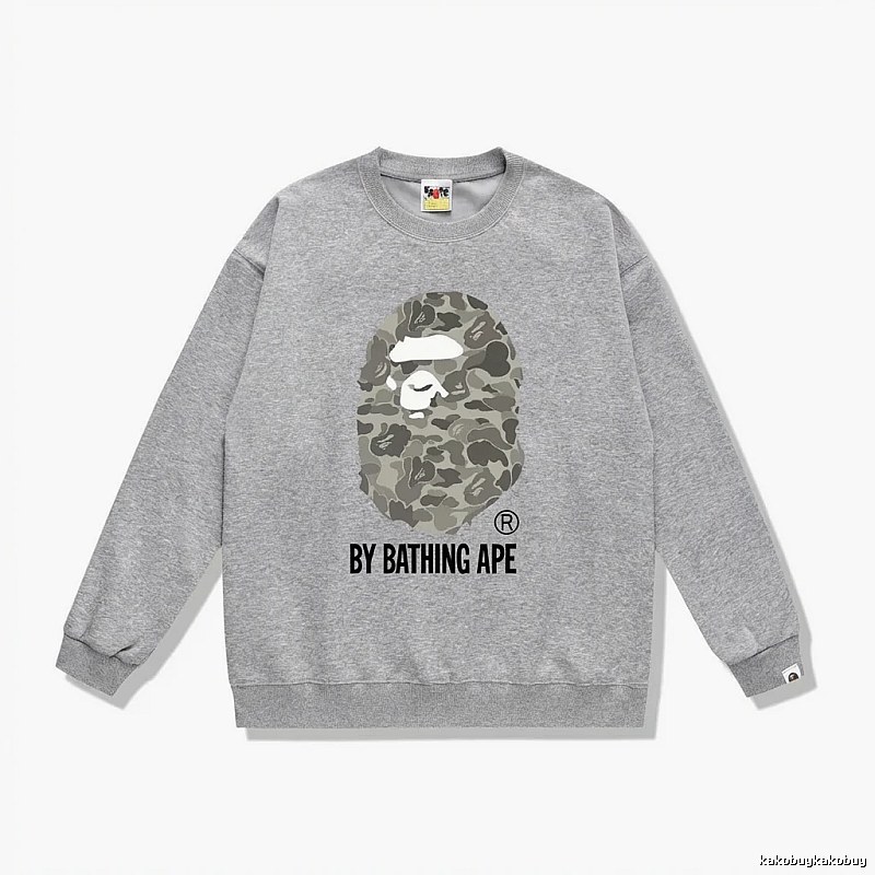 Bape camouflage-style grey sweatshirt