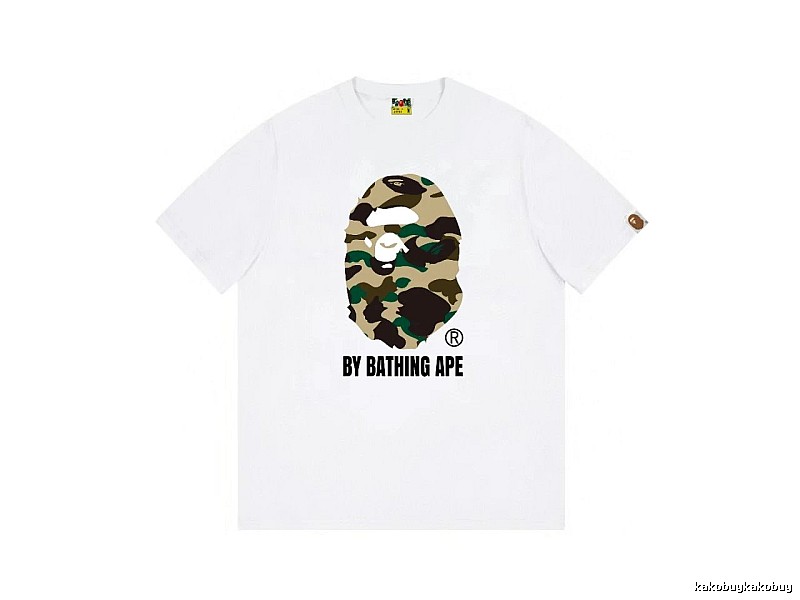 Bape camouflage style white T-shirt