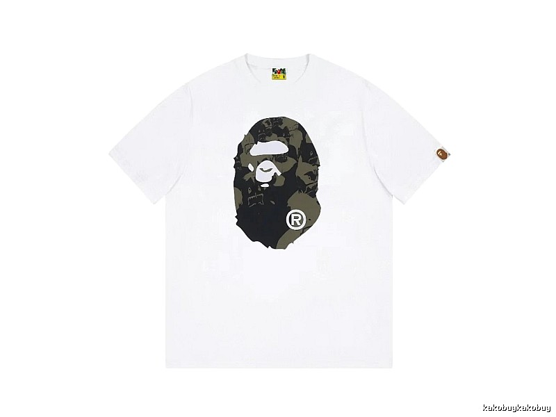 Bape camouflage style white T-shirt