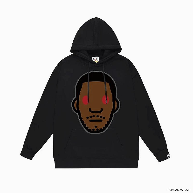 Bape cartoon-style black hoodie