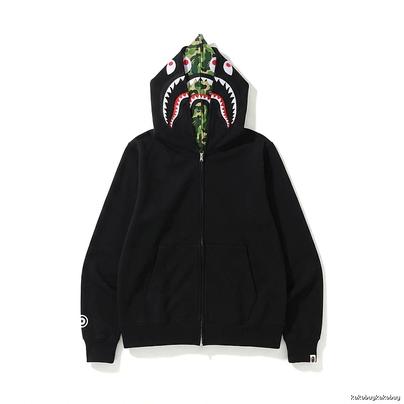 Bape Shark Camouflage Style Black Sweatshirt