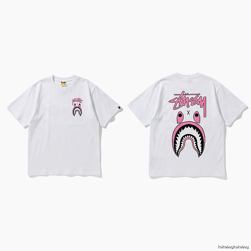 Bape Shark Co-branded White T-shirt