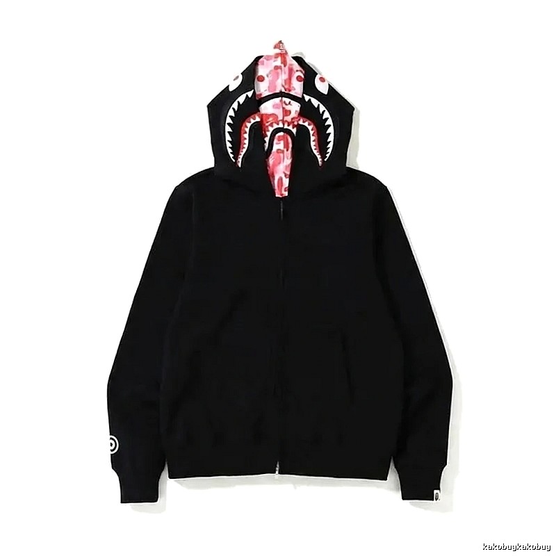 Bape Shark Series Black Streetwear Hoodie
