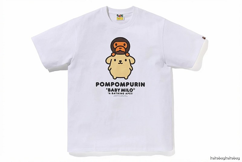 Bape x Pompompurin Co-branded Short-sleeve White