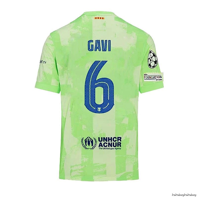 Barcelona Relaxed Gavi #6 soccer jersey Blue Red Barcelona with Versatile Design