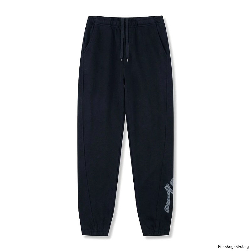 Basic style casual black pants of MLB
