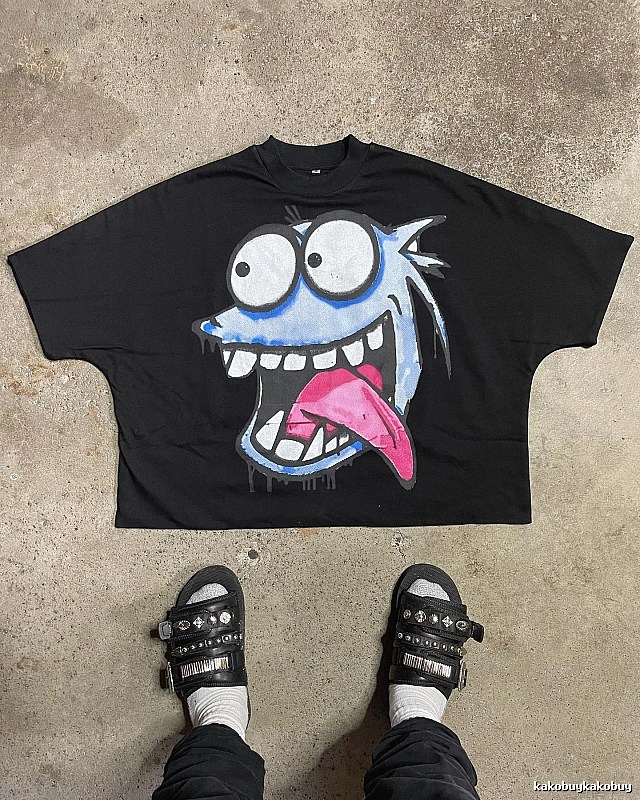 Billionaire Cartoon Trendy Brand Black T-shirt
