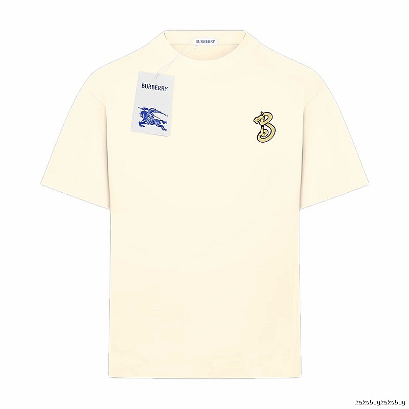 BURBERRY Classic and Simple Style Beige T-shirt