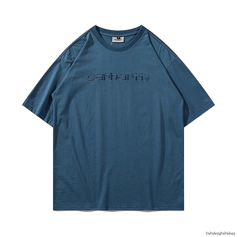 Carhartt Daily Logo T-shirt Light Blue Subtle for City Outfits