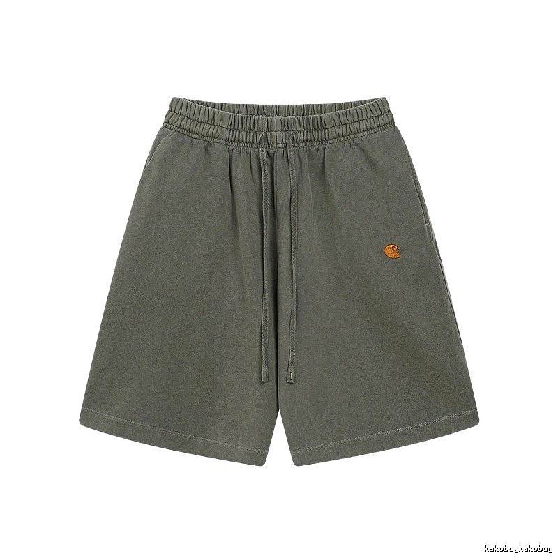Carhartt Embroidered Workwear Style Army Green Casual Shorts