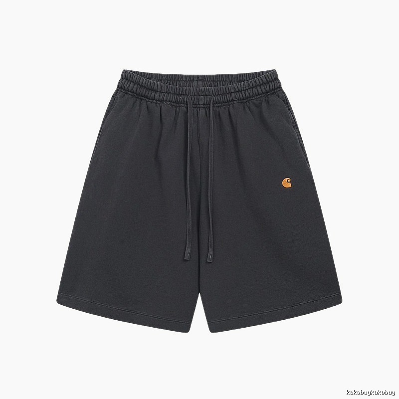 Carhartt Small Logo Workwear Style Carbon Black Casual Shorts