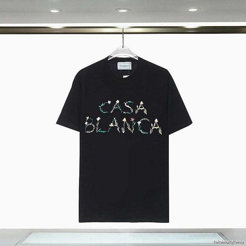 Casablanca Floral Style Black T-shirt