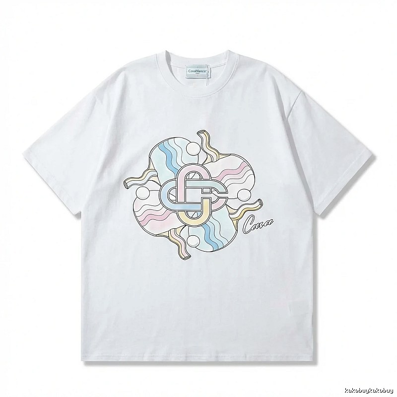 Casablanca Print Trendy White T-shirt