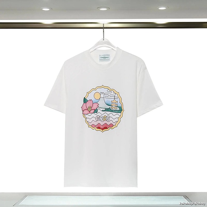 Casablanca - printed Japanese - style white T - shirt