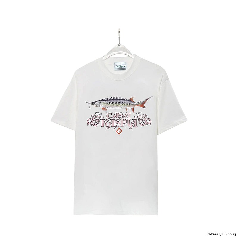 Casablanca - printed retro - style white T - shirt