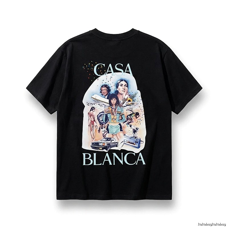 Casablanca retro style black T-shirt