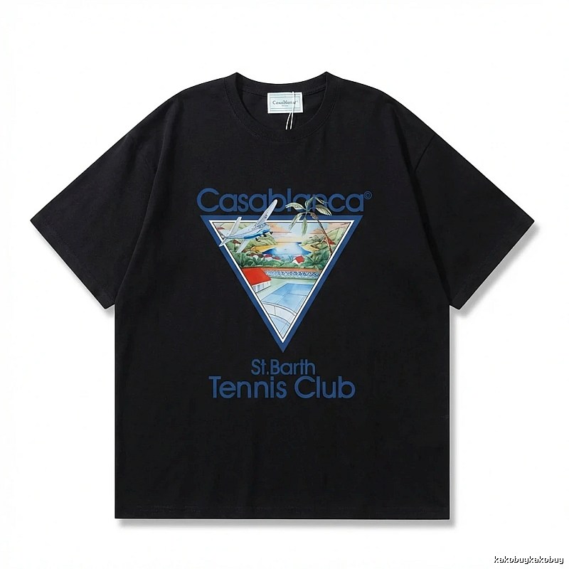 Casablanca triangle - printed black T - shirt