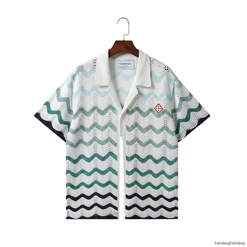 Casablanca wavy retro white shirt