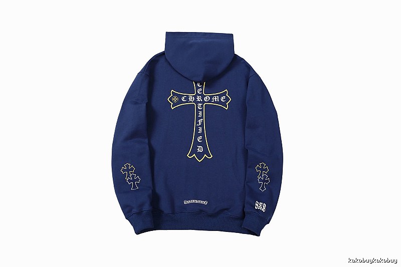 Chrome Hearts 2088-81 Navy Cross Graphic Hoodie Clean Colorway