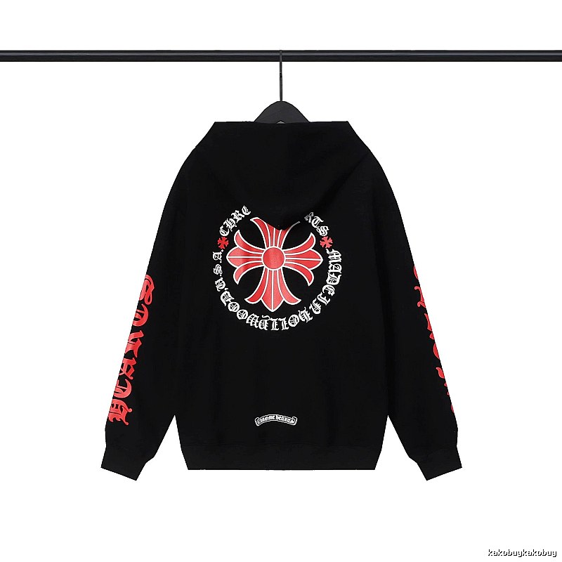 Chrome Hearts 2089-62 Black Cross Graphic Hoodie Soft Neutral