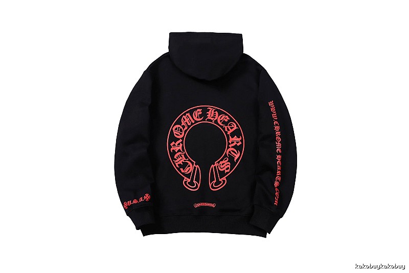 Chrome Hearts Casual Cross graphic hoodie Black Blue Cross for Comfortable Styling