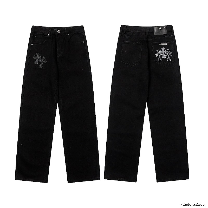 Chrome Hearts Classic Graphic jeans Light Denim Jeans with Travel-Friendly Style