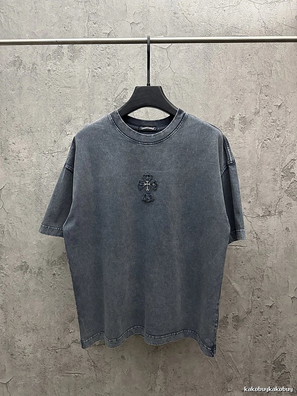 Chrome Hearts Cross Retro Style Gray T-shirt