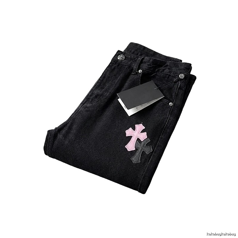 Chrome Hearts Cross Trendy and Cool Black Jeans