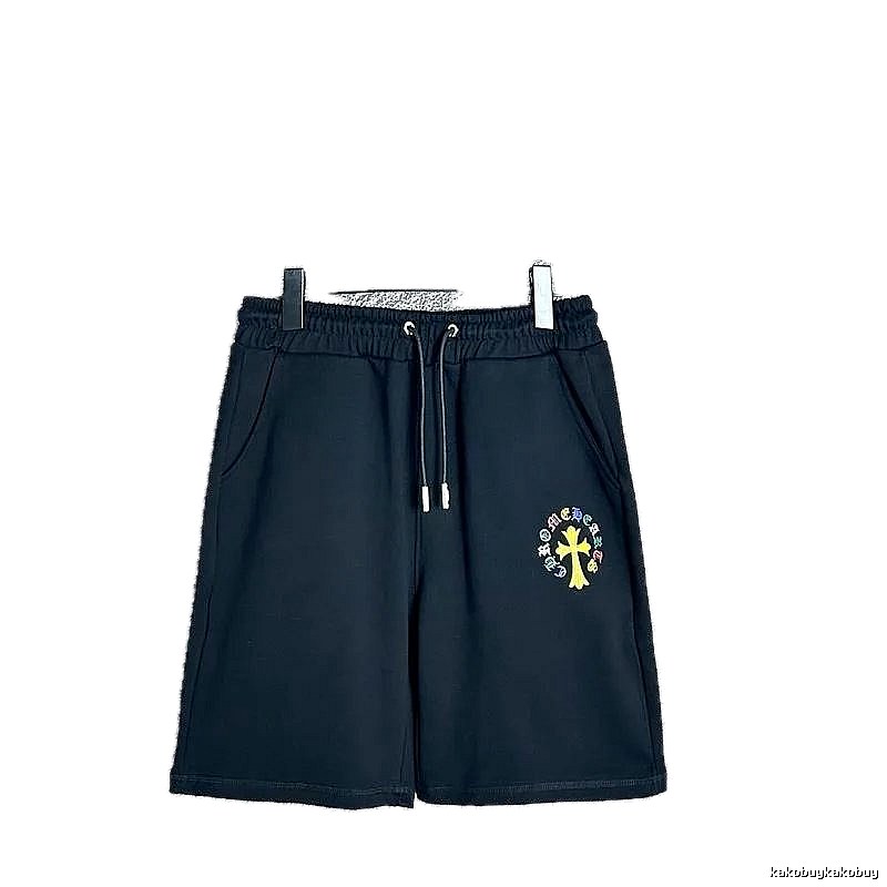 Chrome Hearts Cross Trendy Brand Black Shorts