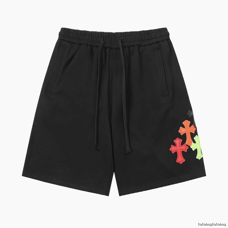 Chrome Hearts Cross Trendy Cool Black Shorts