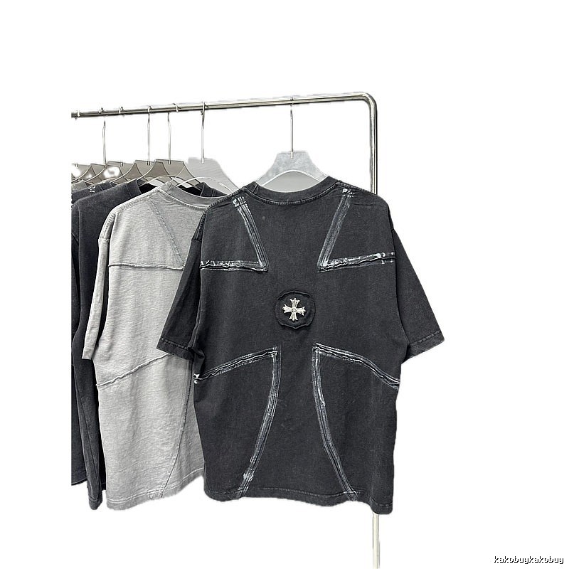 Chrome Hearts Cross Vintage Distressed Black Short-sleeve T-shirt