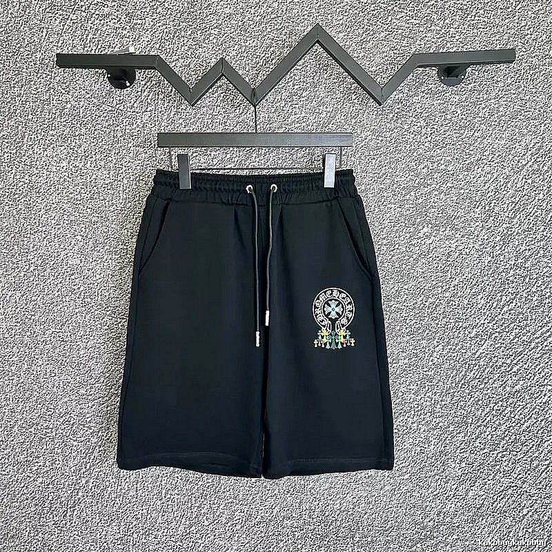 Chrome Hearts Embroidered Trendy Brand Black Shorts