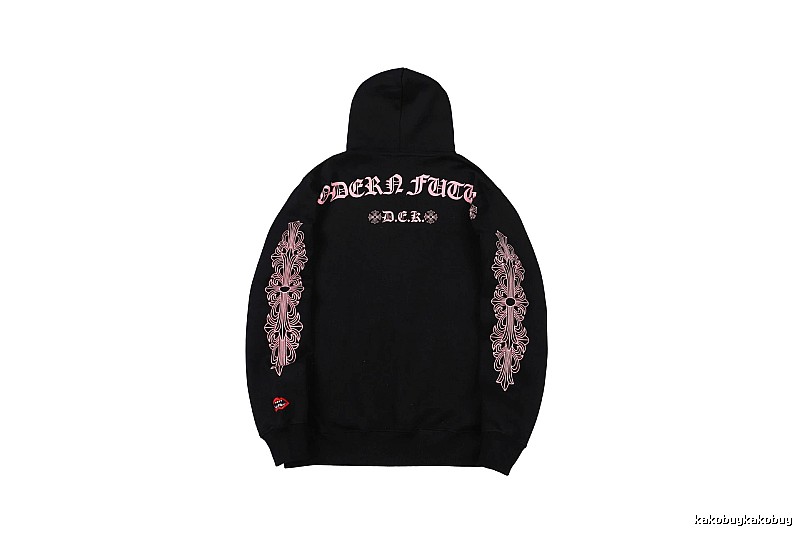 Chrome Hearts Gift Ready Cross graphic hoodie Black Blue Cross with Standout Detail
