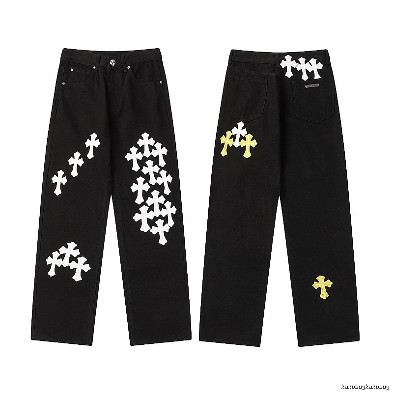 Chrome Hearts Lightweight Graphic jeans Light Denim Jeans for Gift Ideas