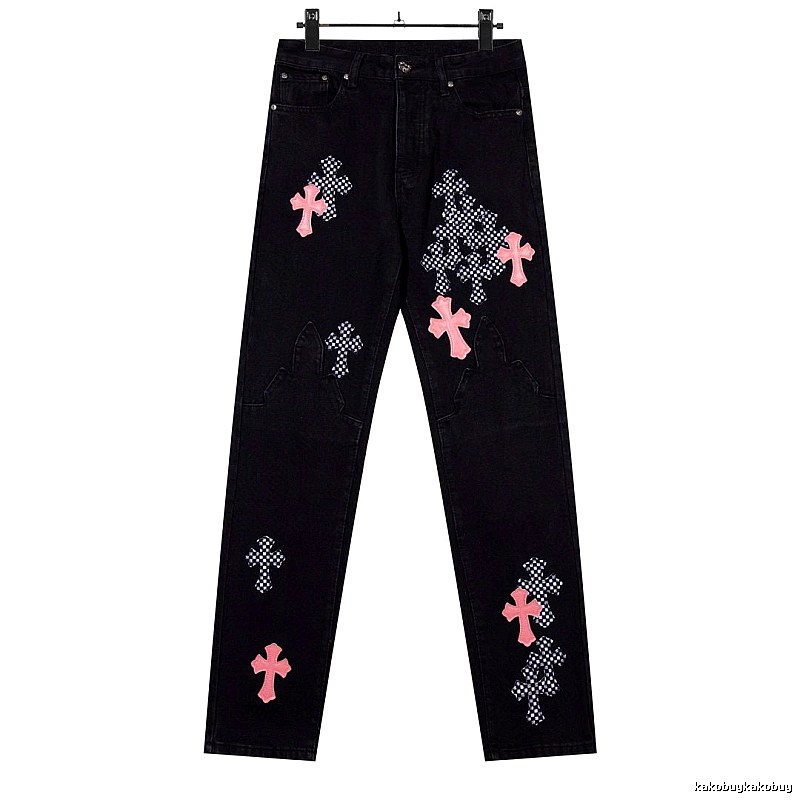 Chrome Hearts Monogram Graphic jeans Light Denim Jeans for Layered Styling