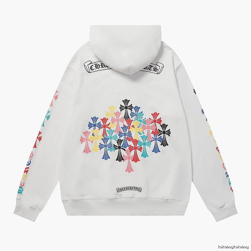 Chrome Hearts Relaxed Cross graphic hoodie Black Blue Cross with Versatile Design