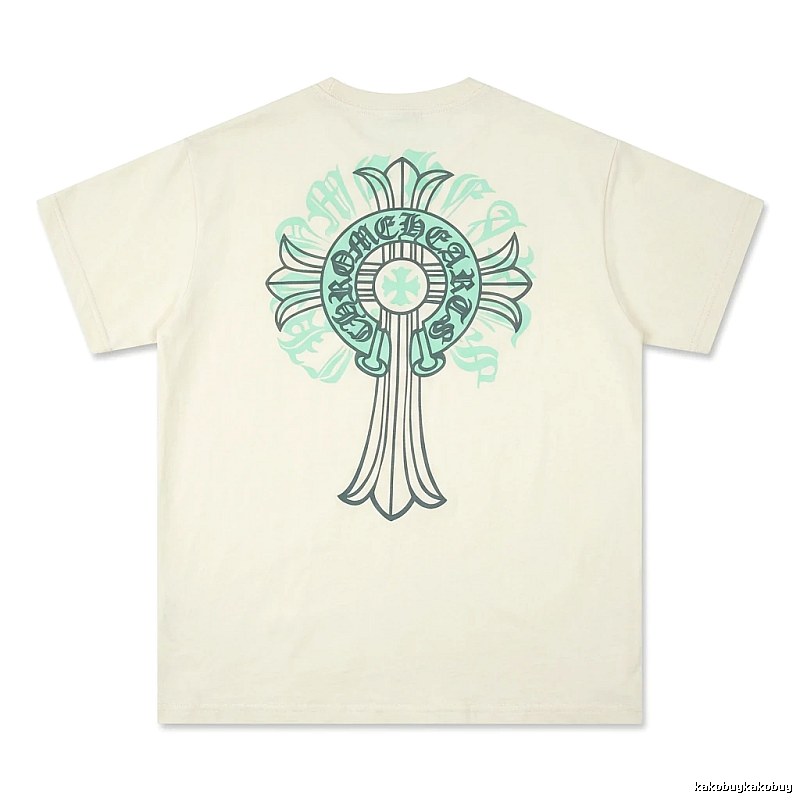 Chrome Hearts retro-style beige T-shirt
