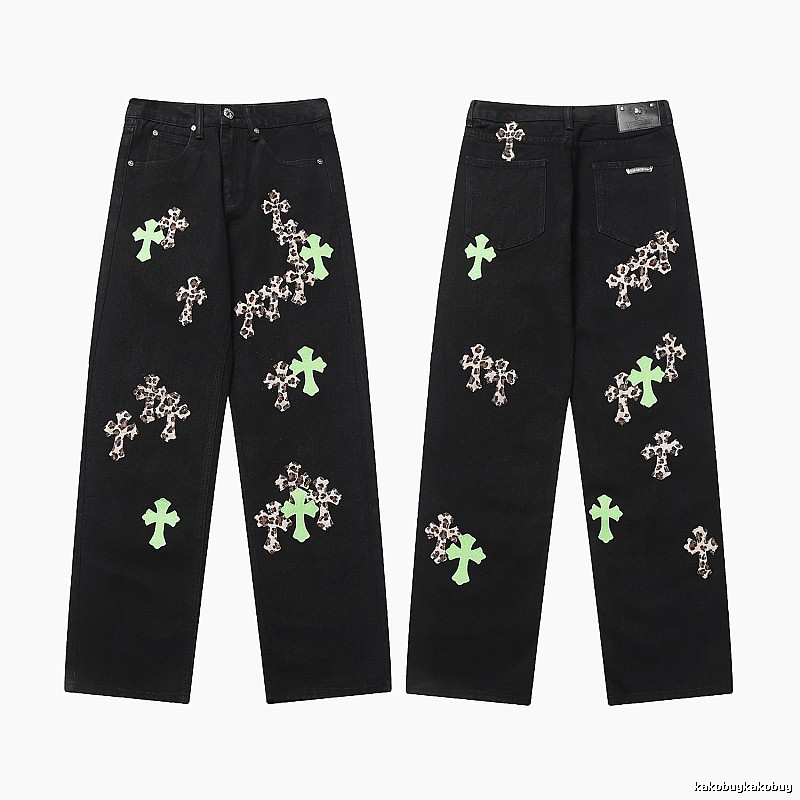 Chrome Hearts Summer Graphic jeans Light Denim Jeans with Bold Graphic